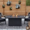 Calvin 52" Rectangle Metal Propane Fire Pit Table with Hidden Tank in Black Coral by Real Flame - 2 of 4