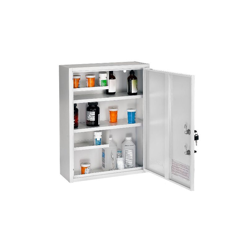 AdirMed 21 in. H x 16 in. W x 6 in. D Large Dual Lock Surface-Mount Medicine Security Medical, 2 of 8