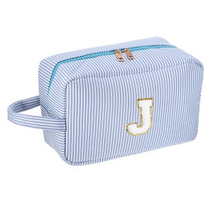 Unique Bargains Travel Personalized Make Up Bag Blue 1 Pc - 1 of 4