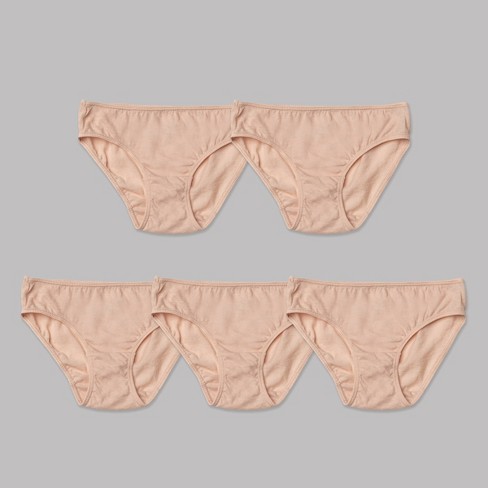 Hanes Originals Girls' 5pk Supersoft Bikini Underwear 6 : Target