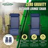 Caravan Sports Zero Gravity Outdoor Portable Folding Camping Lawn Deck Patio Pool Recliner Lounge Chair for Adults, Adjustable Headrest, Blue (2 Pack) - 3 of 4