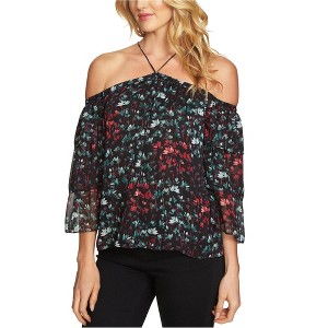 1.STATE Womens Tiered Sleeve Floral Knit Blouse - 1 of 1