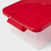 15qt Latching Clear Storage Box - Clear Base Rocket Red Lid and Latch - Brightroom™ - image 3 of 3