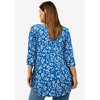ellos Plus Size Three-Quarter Sleeve Curved Hem Tunic - 3 of 4