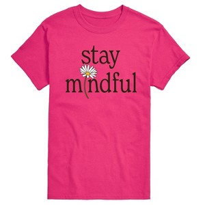 Men's - Instant Message - Stay Mindful Flower Short Sleeve Graphic T-Shirt - 1 of 4