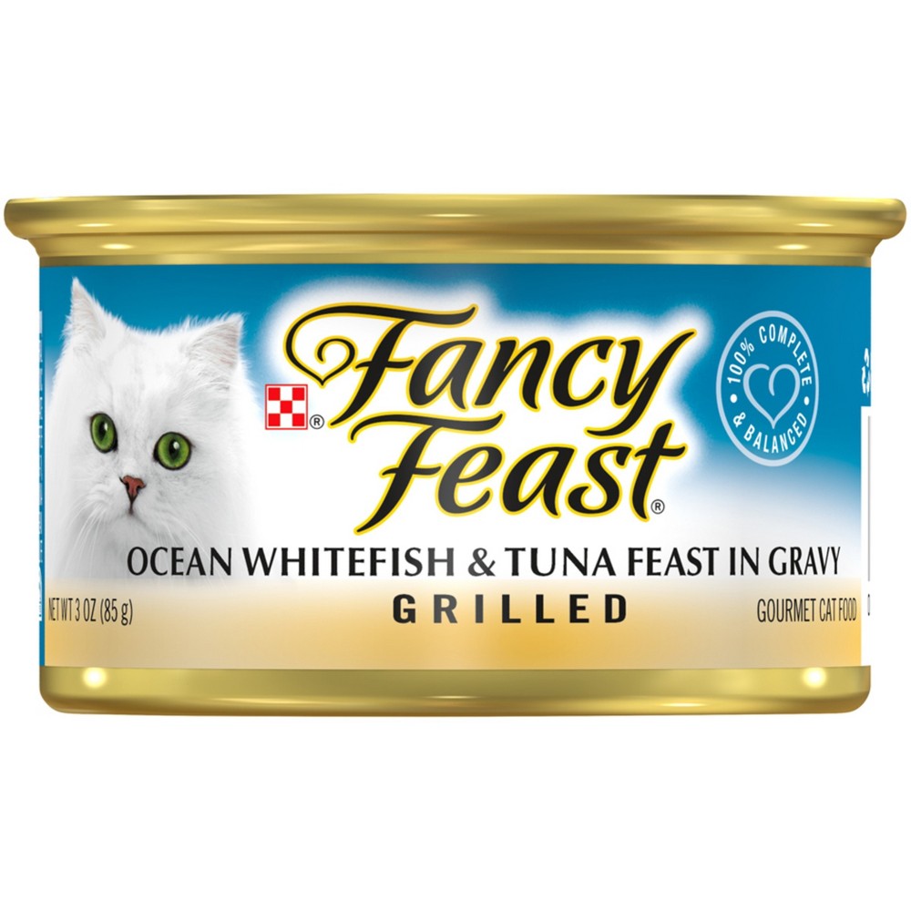 UPC 050000100859 product image for Fancy Feast Ocean Whitefish & Tuna Feast in Gravy Grilled Wet Cat Food - 3 oz | upcitemdb.com