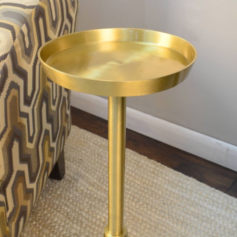 Barclay Small Drink Accent Table Gold - Carolina Chair &#38; Table, 5 of 7