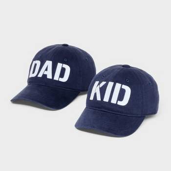 Men's Cotton Dad/Kid Baseball Hat - Goodfellow & Co™ Navy Blue