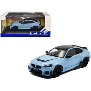2023 BMW M2 M Performance Zandvoort Blue with Black Top 1/43 Diecast Model Car by Solido - 1 of 4