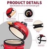 Karl Home 13 in. Kamado Ceramic Charcoal Grill In Red With Grill Stand - 4 of 4