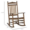 Traditional Wooden High-Back Rocking Chair for Porch, Indoor/Outdoor - 3 of 4
