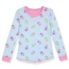 Sleep On It Girls 2-Piece Super Soft Jersey Long Sleeve Snug-Fit Pajama Set - Toddler Pajamas to Girls Pajama Sets - 2 of 4