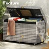Coolbibila-200 Gallon Wicker Deck Box With Wheels, All-Weather Outdoor Storage Box, Rattan Storage Bin For Patio Furniture, Pool Storage - 3 of 4