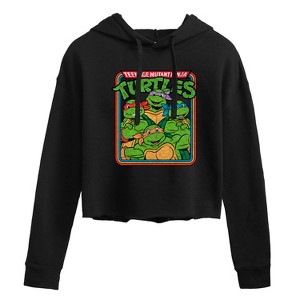 Women's - Teenage Mutant Ninja Turtles - Retro Group Cropped Graphic Hoodie - 1 of 3