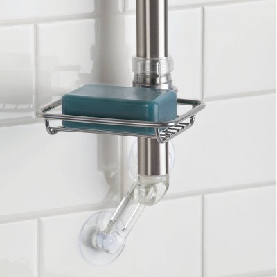Brushed Stainless Steel Adjustable Shower Caddy with Suction Mount