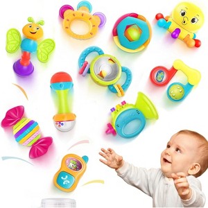 iPlay, iLearn 10pcs Baby Rattles Toys Set, Infant Grab Shake Rattle - 1 of 3
