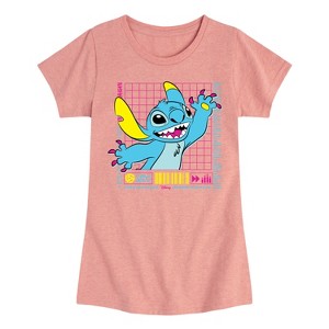Girls' - Disney - Lilo & Stitch Fitted Short Sleeve Graphic T-Shirt - 1 of 4