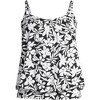 Lands' End Women's Blouson Tummy Hiding Tankini Top Swimsuit Adjustable Straps - 3 of 4