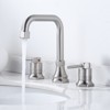 WOWOW 8 in. Widespread Double Handle Bathroom Faucet with Pop-up Drain Kit - 3 of 4