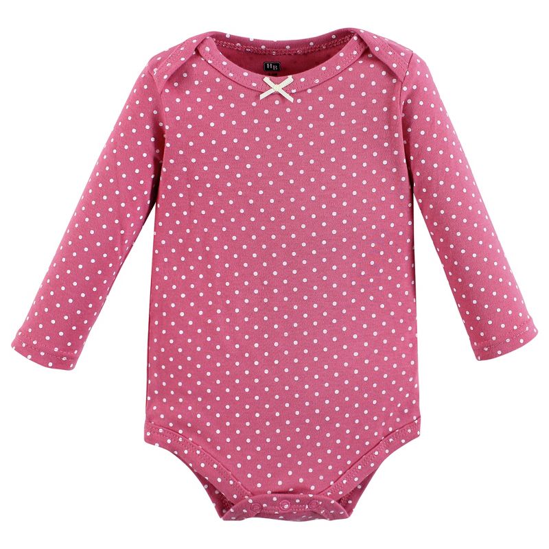 Hudson Baby Infant Girl Cotton Long-Sleeve Bodysuits, Sweet Bakery 3-Pack, 5 of 7