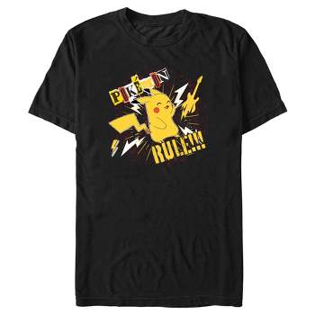 Men's Pokemon Pikachu Rules Guitar T-Shirt