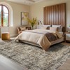 Vintage Rug Floral Print Area Rug for Living Room Washable Non Slip Farmhouse Distressed Indoor Carpet Foldable Low Pile Soft Accent Throw Rug - 2 of 4