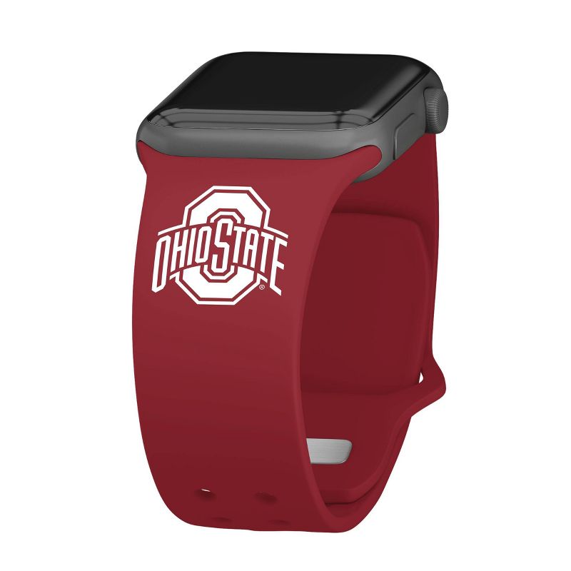 NCAA Ohio State Buckeyes Silicone Apple Watch Band - Red, 1 of 4