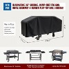 Griddle Cover for Blackstone 36 Inch Griddle and More 4-Burner Flap Top Grills - Waterproof, Lightweight - Click-Close Straps, Black, SHINESTAR - 3 of 4