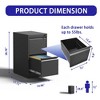 NicBex 2/3 Drawer Metal Vertical File Cabinet with Lock,Home Office Steel File Cabinet for A4 Legal/Letter Size - 3 of 4