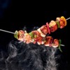 Unique Bargains Grilling 304 Stainless Steel Barbecue Kabob Skewers with Storage Tube 100 Pcs 11 Inch - 3 of 4
