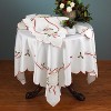 Saro Lifestyle Embroidered Christmas Placemat, 14"x20" Oblong, Ivory (Set of 4) - 3 of 3