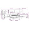 vidaXL Patio Lounge Set with Cushions Outdoor Furniture Set 5 Piece Solid Wood - White Pine - 4 of 4