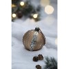 Tramull Set of 6 Glass Christmas Ball Ornaments, 3.9" Glitter Hanging Decor for Holiday Tree & Party Decorations - 2 of 4
