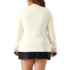 Agnes Orinda Women's Plus Size Crew Neck Long Sleeve Basic Casual Knit Pullover Sweaters - image 4 of 4