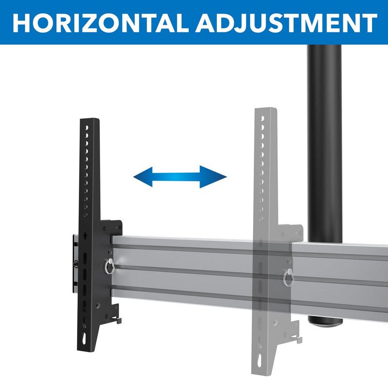 Mount-It! Ceiling Mounting System for Digital Menu Boards & Signage | 3 Screens Wide | 45"-50" TVs | 42.5" Height | 110 Lbs Weight Capacity Per Screen, 4 of 12