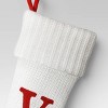 Knit Monogram Christmas Stocking White - Wondershop™ - 3 of 3