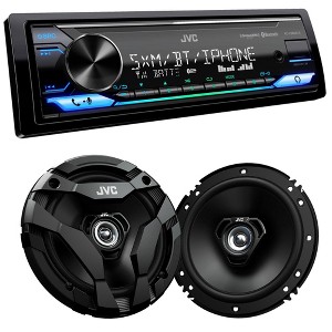 JVC KD-X380BTS Digital Media Receiver w/ Bluetooth, USB, Amazon Alexa w/ 1 Pair JVC CS-DF620 6.5" Coax Speakers - 1 of 4