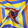 INSPIRE CHIC Women's Colorful Striped Satin Square Neck Scarves Neckerchief 1Pc - 4 of 4