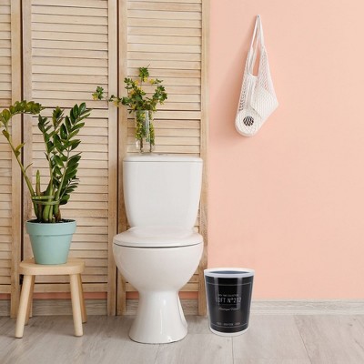 Chic Black Plastic Office Waste Basket 4.5L
