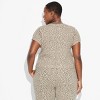Women's Hello Kitty Leopard Print Short Sleeve Graphic Baby T-Shirt - Beige - 2 of 3