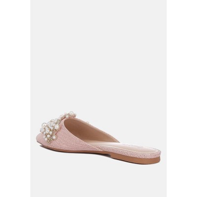 Женские сабо Rag & Co Women Astre Pearl Embellished Shimmer Mules 6 — фото 3
