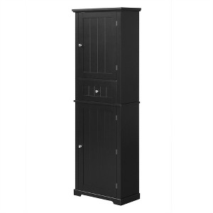 XINGHANZHENXUAN Freestanding Bathroom Storage Cabinet with Adjustable Shelf & Drawer, Waterproof MDF Organizer - 1 of 4