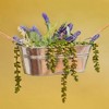 Juvale 3 Pack Rustic Galvanized Metal Oval Planter with Handles for Decor (11.8 x 5.5 x 4 in) - image 2 of 4