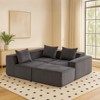 GDFStudio Aly Modular 111.41" Corduroy Fabric and Compressed Foam Sectional Sofa - 2 of 4