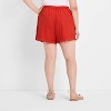 Women's High-Rise Eyelet Hem Poplin Pull-On Shorts - Future Collective - 2 of 3
