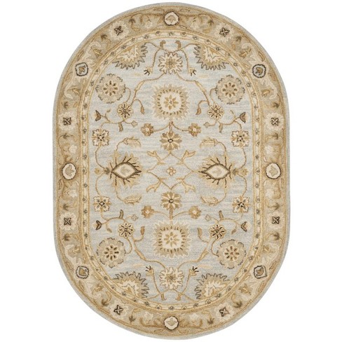 Safavieh Chelsea HK248A 4'6 x 6'6 Oval Ivory Area Rug