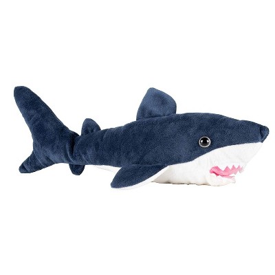 Shark Plush Toy - Blue Shark Stuffed Animal for Kids Birthday Gift, Baby Shower Present, 14 x 4.75 x 3.5 Inches