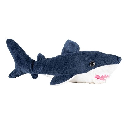 Shark Plush Toy - Blue Shark Stuffed Animal for Kids Birthday Gift, Baby Shower Present, 14 x 4.75 x 3.5 Inches