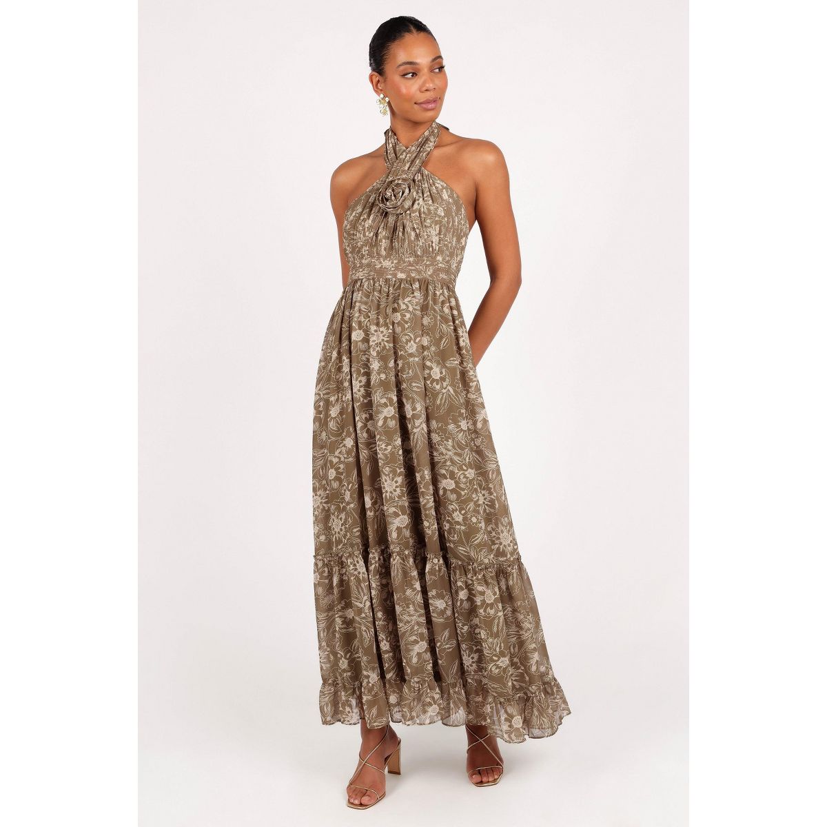 Petal and Pup Womens Lennon Halterneck Maxi Dress