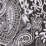 black and white paisley